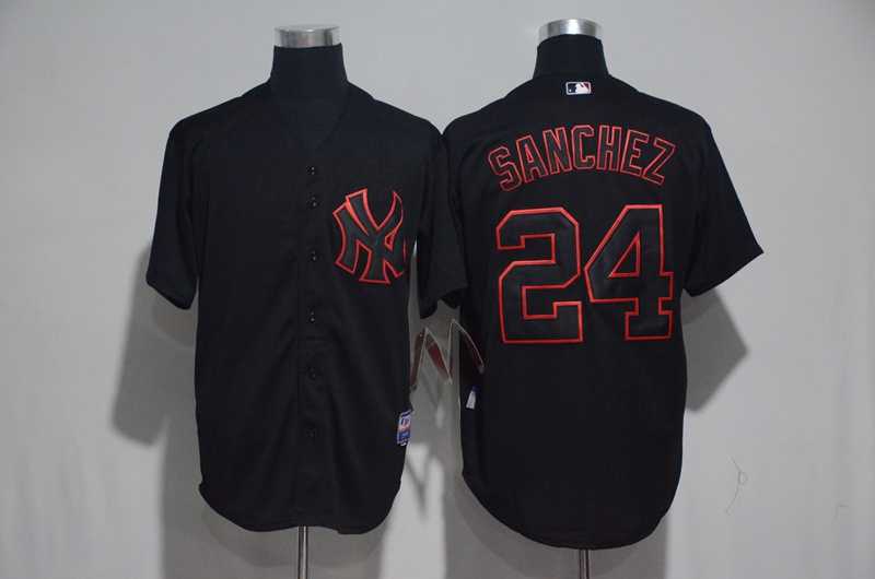 New York Yankees #24 Gary Sanchez Black Fashion Cool Base Stitched Jersey,We sell and wholesale New York Yankees #24 Gary Sanchez Black Fashion Cool Base Stitched Jersey on line form chian!